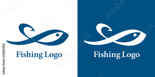 魚や釣りのロゴ Fishing Logo vector
