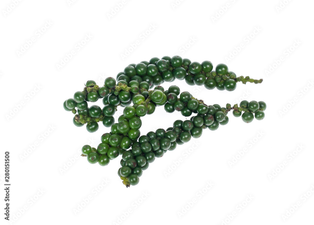 pepper seeds on white background