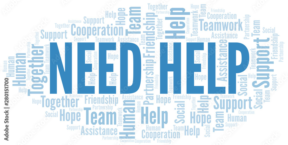 Need Help word cloud. Vector made with text only. Need Help word cloud. Vector made with text only.