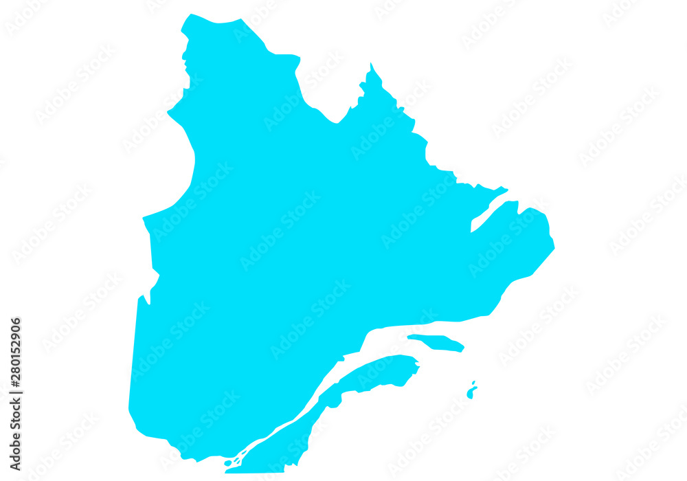 Quebec state map in Canada