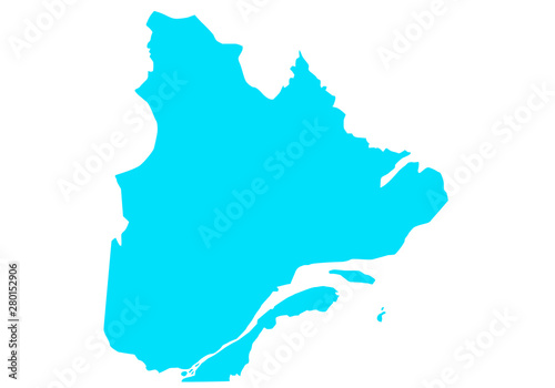 Obraz na płótnie Quebec state map in Canada w salonie