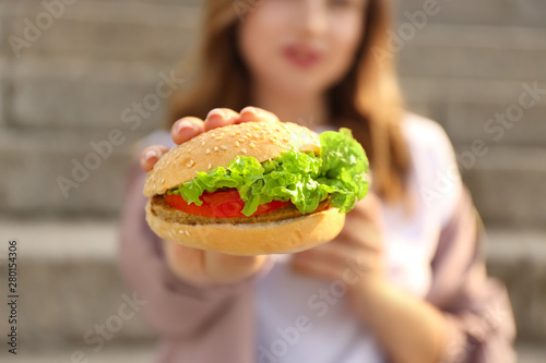 Beautiful young woman with ...