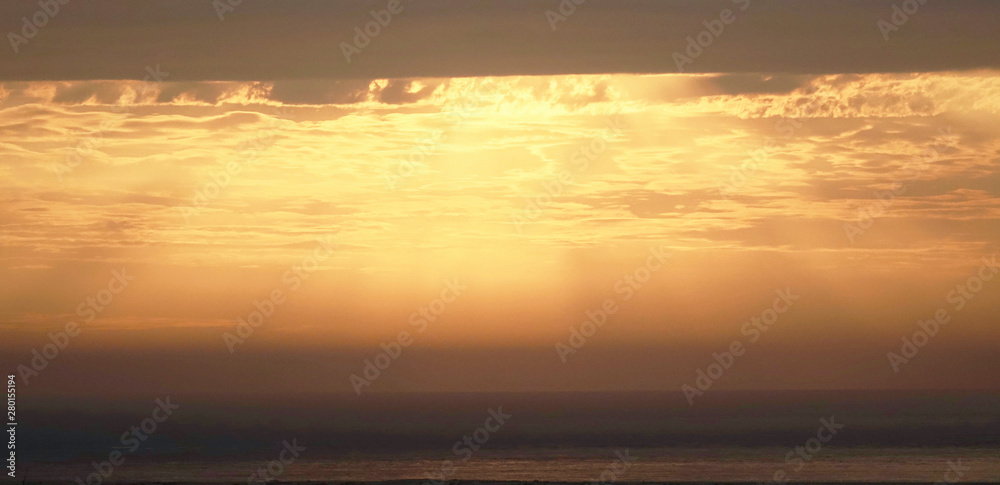 Fototapeta premium France. Sunset from the Dunes du PIlat at the Atlantique coast