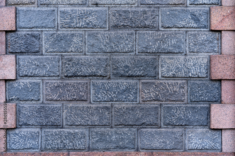 Naklejka premium texture old stone wall gray. Background wall old stone house.