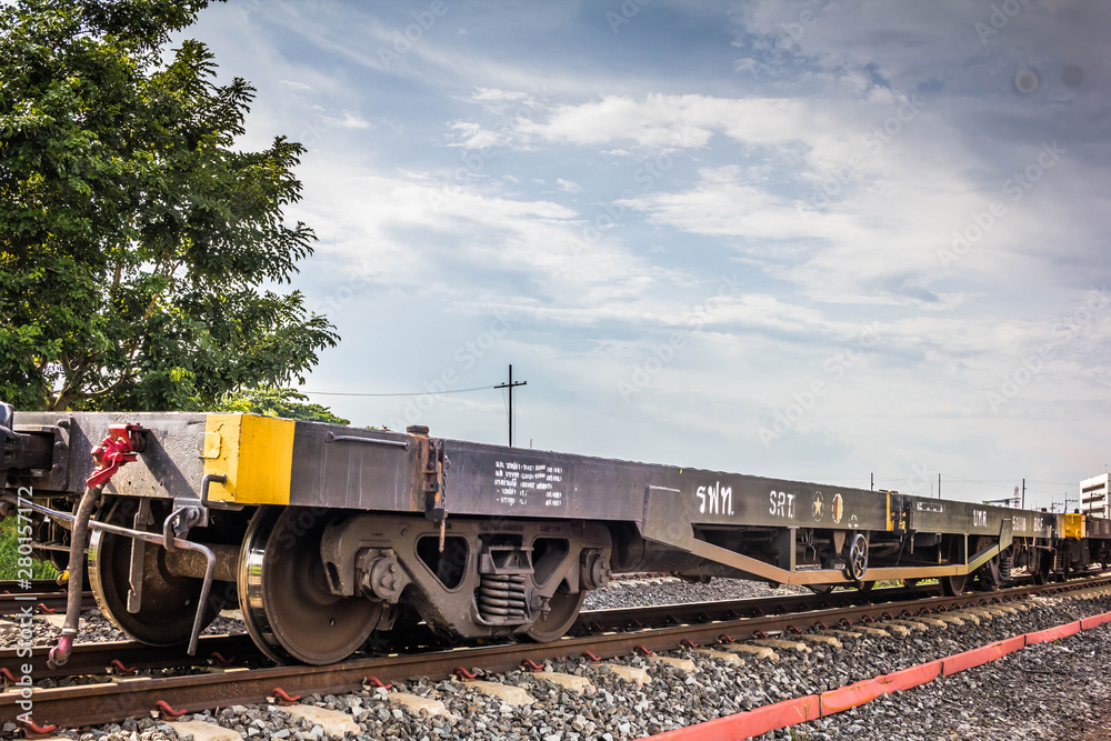 Two railway tracks merge together. Two railway tracks merge together.