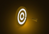 Target and arrow icon. Business target concept. Achievements and successes.