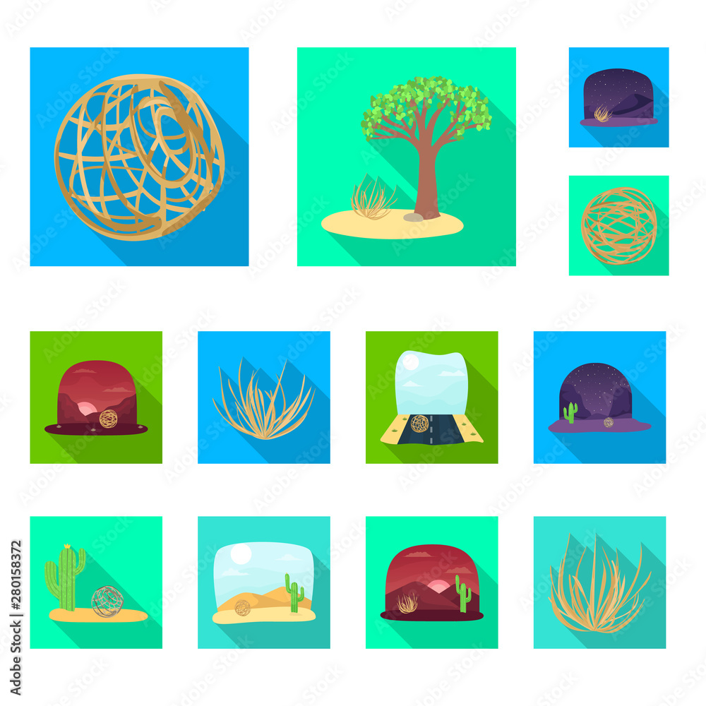 Vector design of landscape and nature icon. Collection of landscape and environment vector icon for stock.