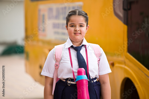 Portrait of schoolgirl smiling
