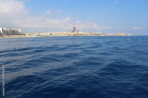 Skyline von Malta vom Merr aus