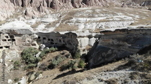 Aerial view of faity chimney in Cappadocia, Turkey photo