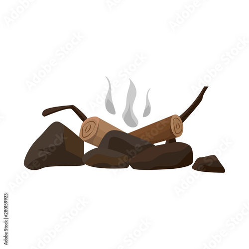 Vector design of log and firewood symbol. Collection of log and fuel stock vector illustration.