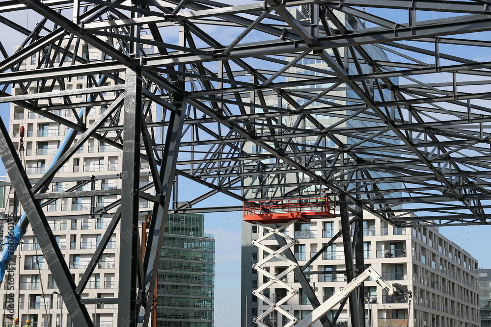 Construction site Donau city Vienna Austria Construction site Donau city Vienna Austria