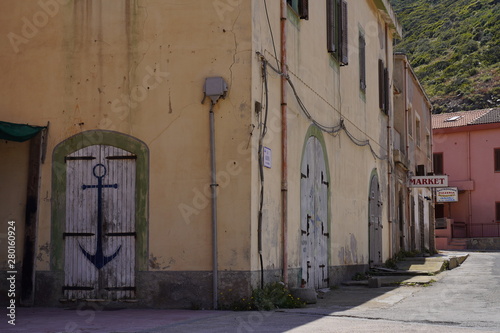 Lost places with abandoned and destroyed building in Argintiera, in Sardinia (Italy)