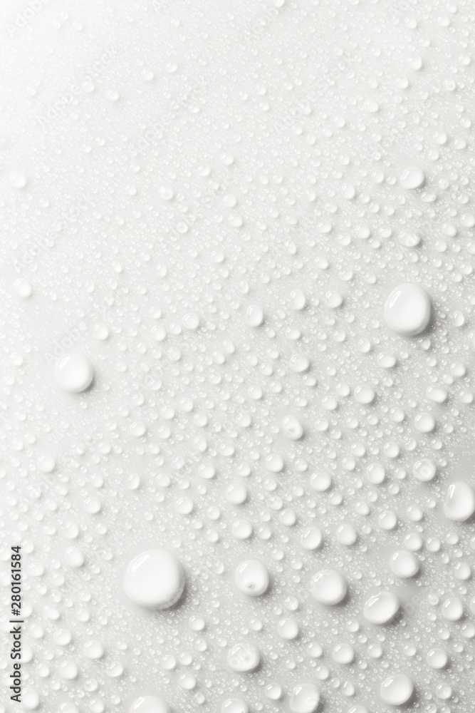 Pure water drops on clean surface