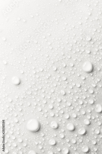 Pure water drops on clean surface