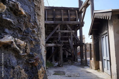 Lost places with abandoned and destroyed building in Argintiera, in Sardinia (Italy)