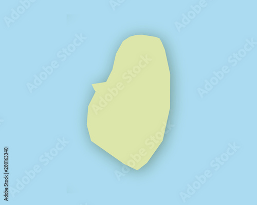 Karte von St Vincent und die Grenadinen mit Schatten