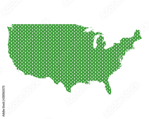 Karte der USA in rechten Maschen