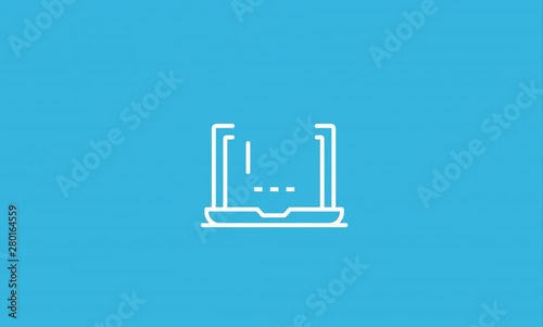 Connection Line Icon Animation with Alpha stock video
