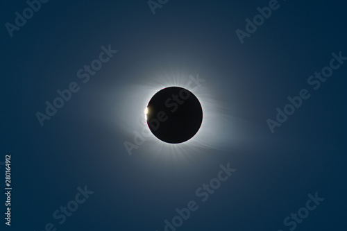 Diamond Ring of Total Solar Eclipse of 02 July 2019 in HDR exposure - seen in Bella Vista, San Juan, Argentina