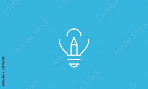 Creative Solution Line Icon Animation with Alpha stock video