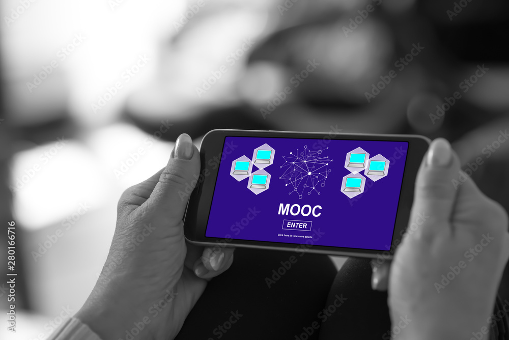 Mooc concept on a smartphone Mooc concept on a smartphone