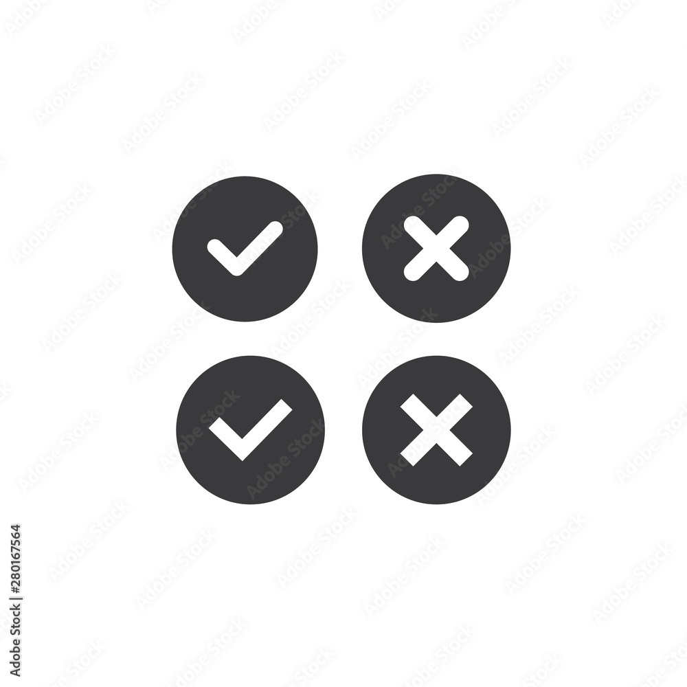 Black check Mark isolated flat web mobile Icon / vector. Black check Mark isolated flat web mobile Icon / vector.