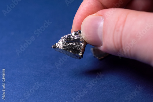 Konstfotografi Pieces of germanium metal. Rare earth