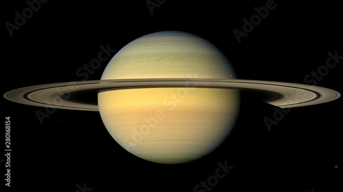 Planet Saturn computer graphics. Planet of the solar system