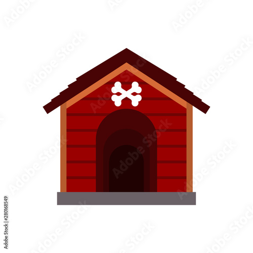 Doghouse isolated. kennel vector illustration. House for dog