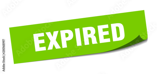 expired sticker. expired square isolated sign. expired