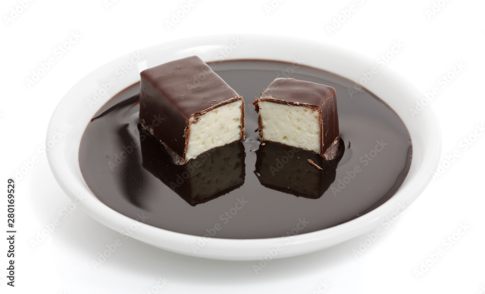 soft chocolate-covered candy filled with milk souffle soft chocolate-covered candy filled with milk souffle