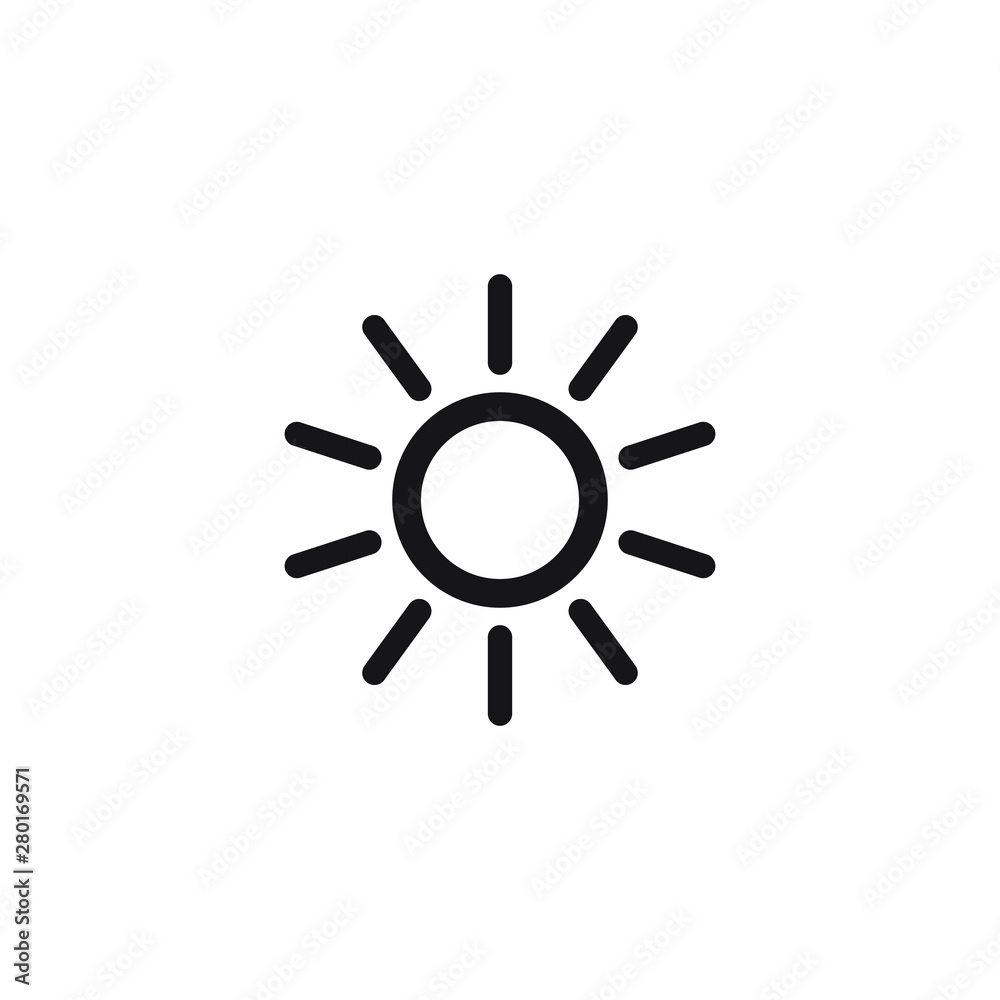 Sun icon vector isolated, sun symbol Sun icon vector isolated, sun symbol