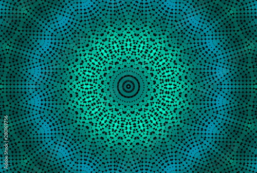 Radial dotted pattern