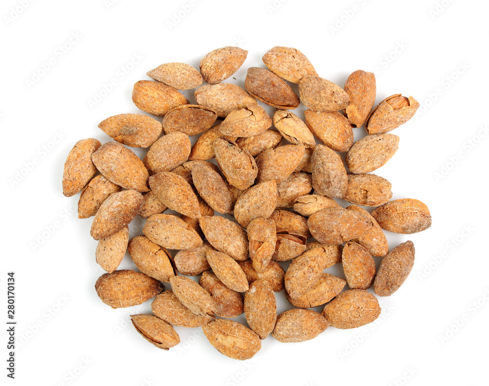 almonds isolated on white background almonds isolated on white background