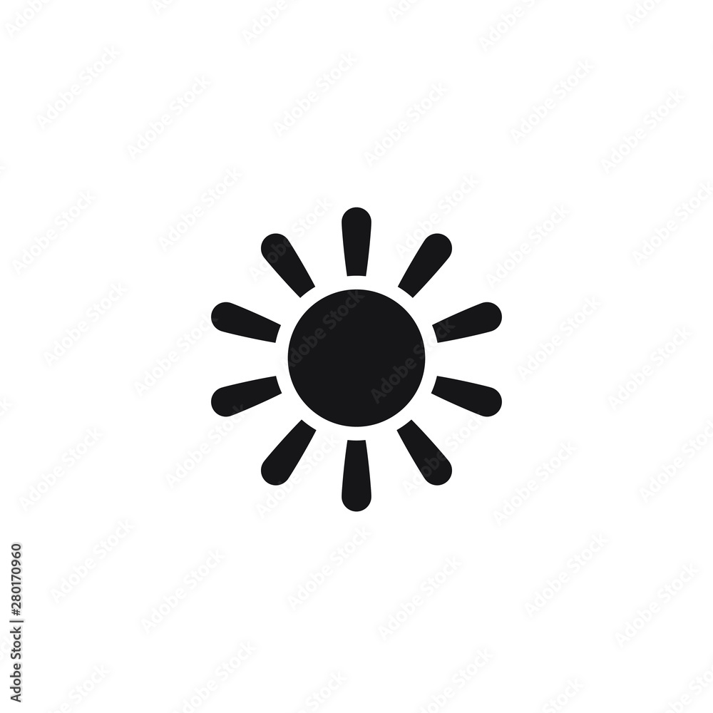 Sun icon vector isolated, sun symbol