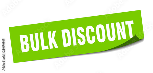 bulk discount sticker. bulk discount square isolated sign. bulk discount