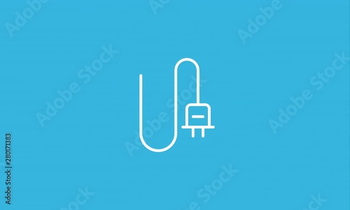 Green Energy Line Icon Animation with Alpha stock video