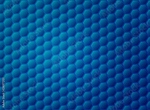 Abstract gradient blue hexagon pattern design. illustration vector eps10 © Kochakorn