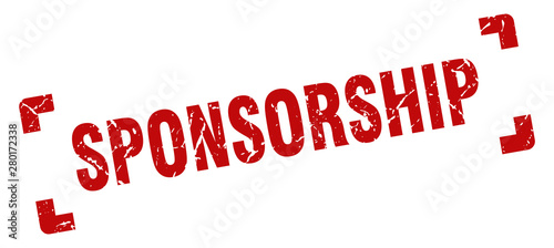 sponsorship stamp. sponsorship square grunge sign. sponsorship