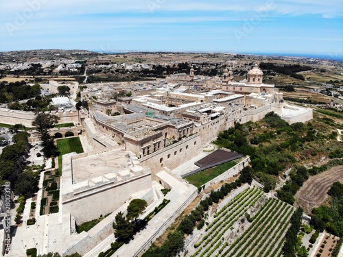 Malta from above. New point of vief for your eyes. Beautiful and Unique place named Malta. For rest, exploring and adventure. Must see for everyone. Europe, island in Mediterian Sea. Mdina Castle