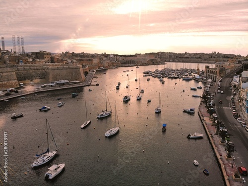 Malta from above. New point of vief for your eyes. Beautiful and Unique place named Malta. For rest, exploring and adventure. Must see for everyone. Europe, island in Mediterian Sea. photo