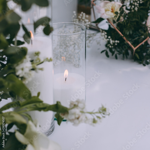 bride and groom on wedding ceremony on rustic autumn wedding