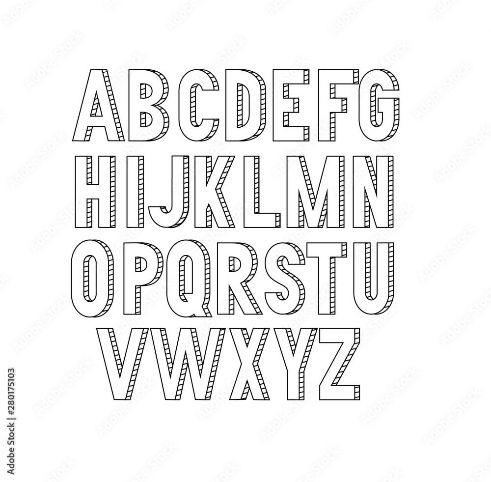 Fototapeta premium Vector bold condensed slim thin grotesque font. Uppercase letters only