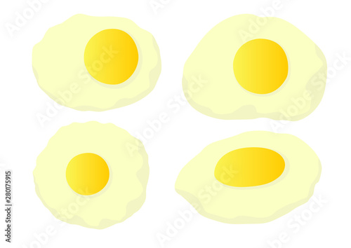 Fresh eggs from the farm on white background illustration vector 