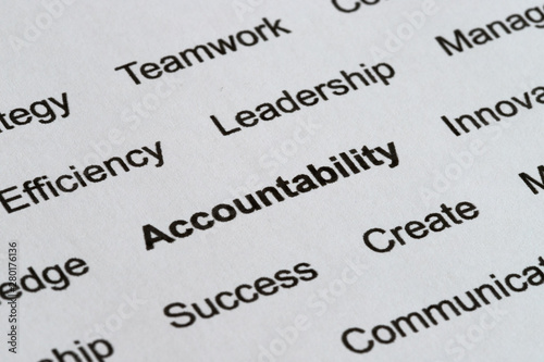 Business Ethics Buzzwords on Printed White Paper