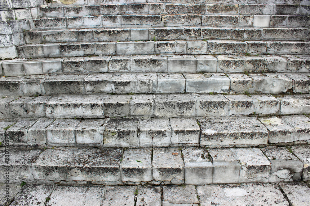 Old stone staircase close-up