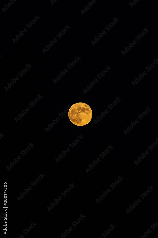 The Yellow Moon During the Partial Lunar Eclipse of July 16th 2019, Sicily, Italy The Yellow Moon During the Partial Lunar Eclipse of July 16th 2019, Sicily, Italy