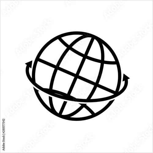 Globe Icon Calligraphic