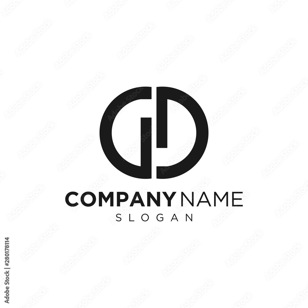 letter D. DI. DG. DD ED. logo design vector icon template